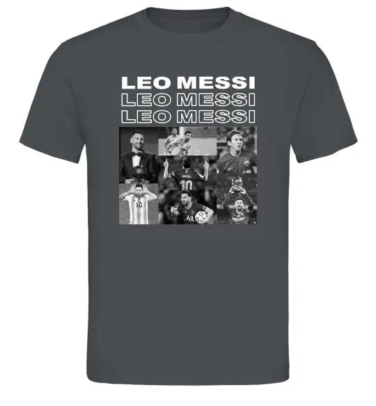 Мужская футболка Messi колаж Графит фото