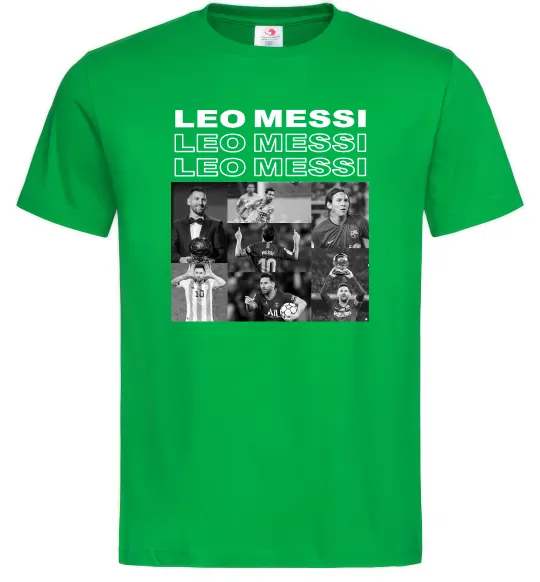 Мужская футболка Messi колаж Зеленый фото