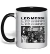 Чашка с цветной ручкой Messi колаж Черный Чашка с цветной ручкой Messi колаж Черный фото