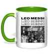 Чашка с цветной ручкой Messi колаж Зеленый Чашка с цветной ручкой Messi колаж Зеленый фото