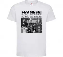 Детская футболка Messi колаж Белый фото