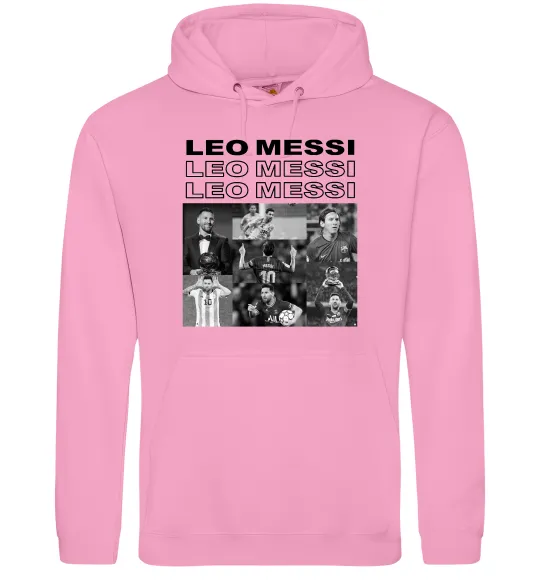 Мужская толстовка (худи) Messi колаж Розовый фото