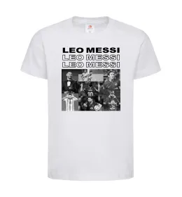 Детская футболка Messi колаж Белый фото