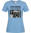 Женская футболка Messi колаж Голубой фото