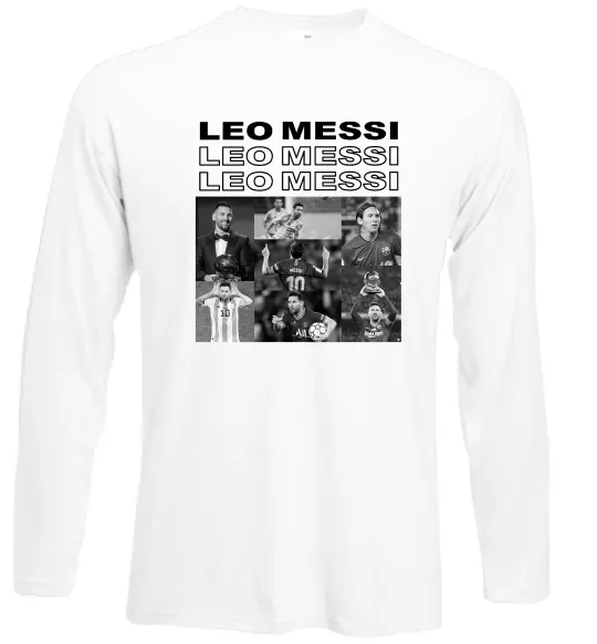 Лонгслів Messi колаж Білий фото