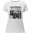 Жіноча преміум футболка Messi колаж Білий фото