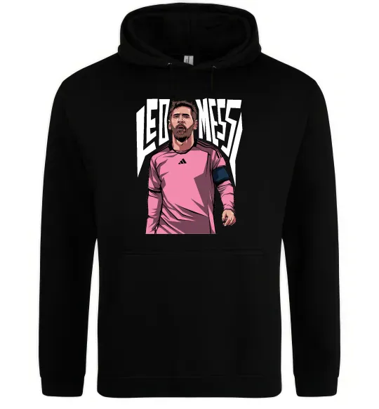 Женская толстовка (худи) Leo Messi art Черный фото