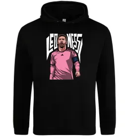 Женская толстовка (худи) Leo Messi art Черный фото