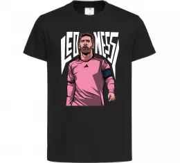Детская футболка Leo Messi art Черный фото