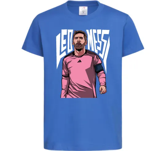 Дитяча футболка Leo Messi art Яскраво-синій фото