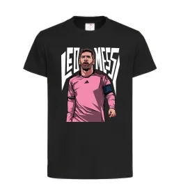Детская футболка Leo Messi art Черный фото