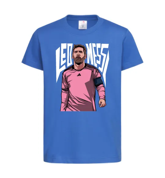 Дитяча футболка Leo Messi art Яскраво-синій фото