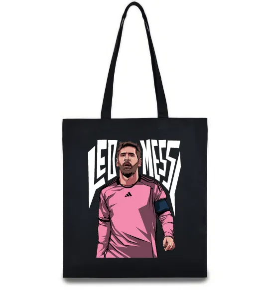 Эко-сумка Leo Messi art Черный фото