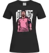 Женская футболка Leo Messi art Черный фото