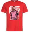 Мужская футболка Leo Messi art Красный фото