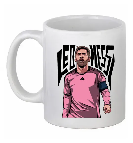Чашка керамическая Leo Messi art Белый фото