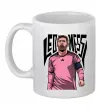 Чашка керамическая Leo Messi art Белый фото