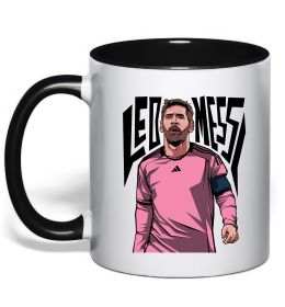 Чашка с цветной ручкой Leo Messi art