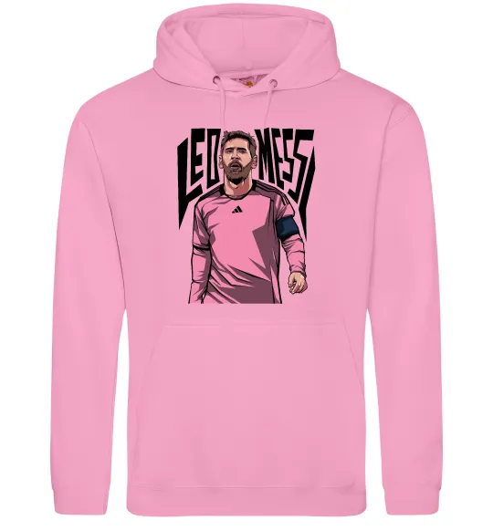 Мужская толстовка (худи) Leo Messi art Розовый фото