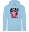 Мужская толстовка (худи) Leo Messi art Голубой фото