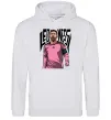 Женская толстовка (худи) Leo Messi art Серый меланж фото