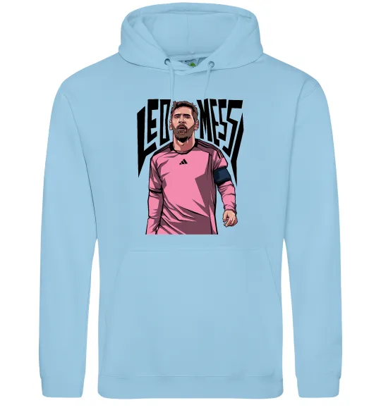Женская толстовка (худи) Leo Messi art Голубой фото