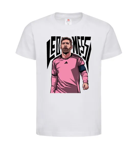 Дитяча футболка Leo Messi art Білий фото