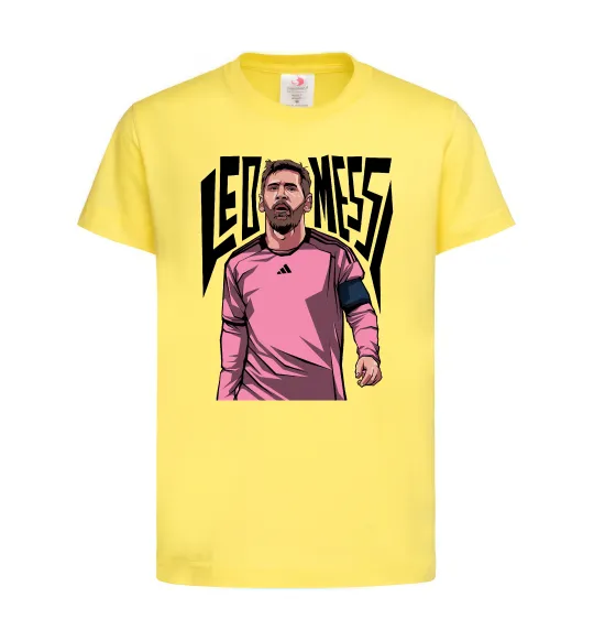 Дитяча футболка Leo Messi art Лимонний фото