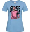 Женская футболка Leo Messi art Голубой фото
