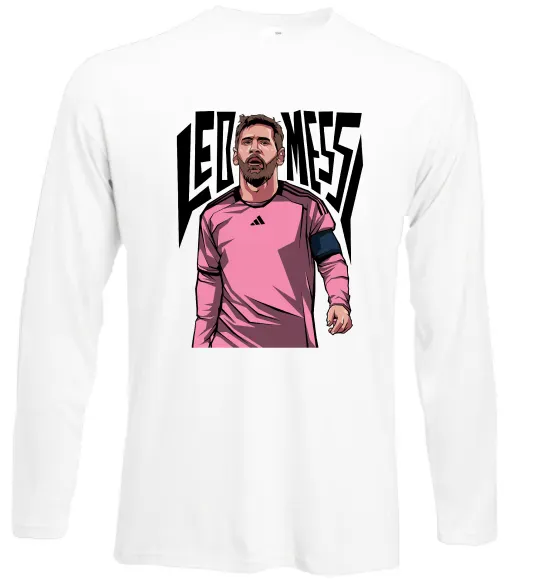 Лонгслив Leo Messi art Белый фото