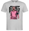 Мужская футболка Leo Messi art Серый фото