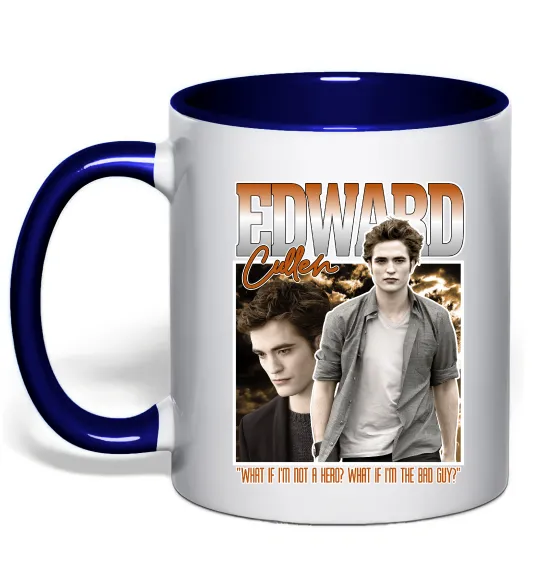 Чашка с цветной ручкой Edward Cullen Глубокий темно-синий фото