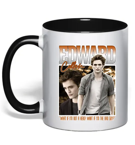 Чашка с цветной ручкой Edward Cullen Черный фото