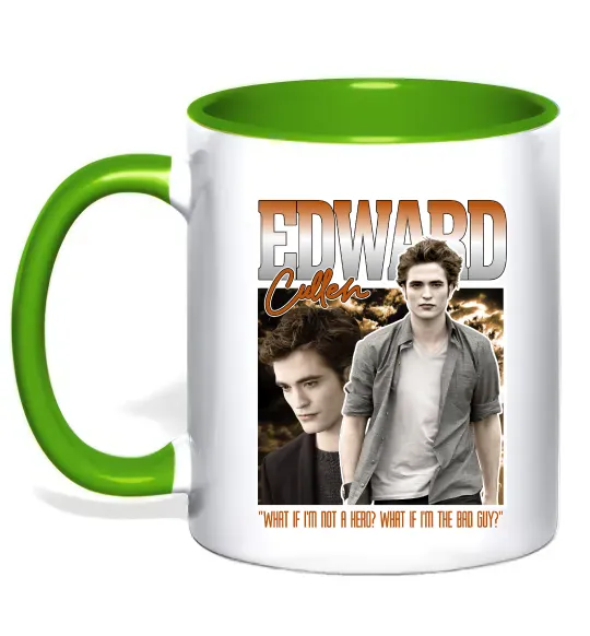 Чашка с цветной ручкой Edward Cullen Зеленый фото