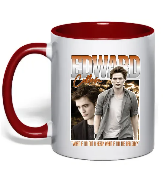 Чашка с цветной ручкой Edward Cullen Красный фото