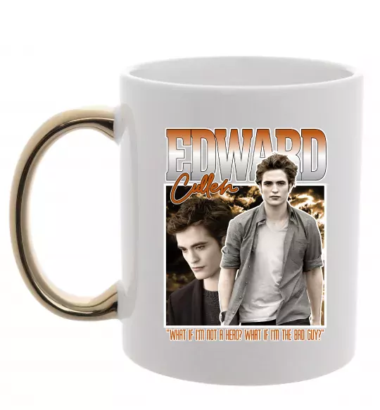 Чашка с цветной ручкой Edward Cullen Золото фото