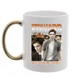 Чашка с цветной ручкой Edward Cullen Золото фото