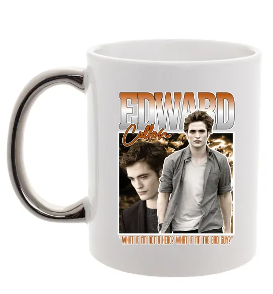 Чашка с цветной ручкой Edward Cullen Серебро фото