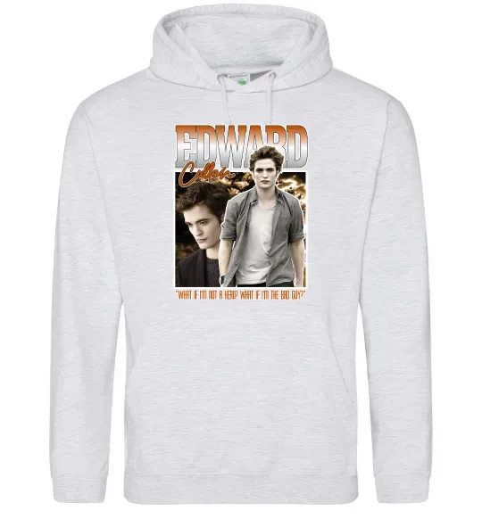 Мужская толстовка (худи) Edward Cullen Серый меланж фото