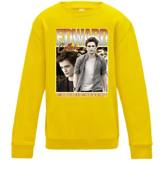 Детский Свитшот Edward Cullen Солнечно желтый фото