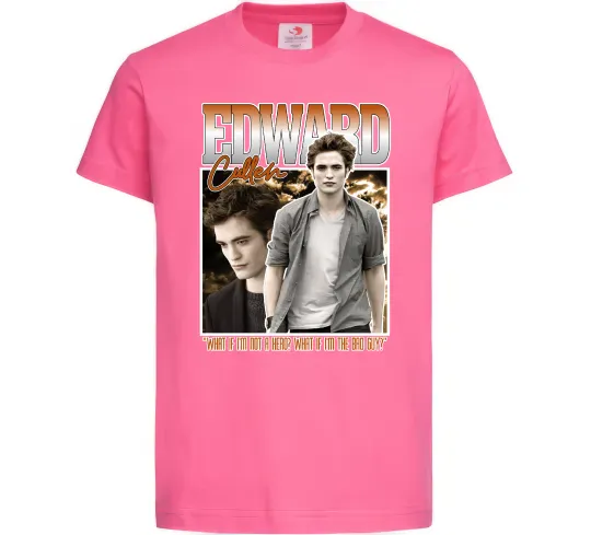 Детская футболка Edward Cullen Ярко-розовый фото