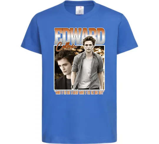 Детская футболка Edward Cullen Ярко-синий фото