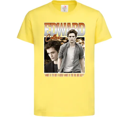 Детская футболка Edward Cullen Лимонный фото