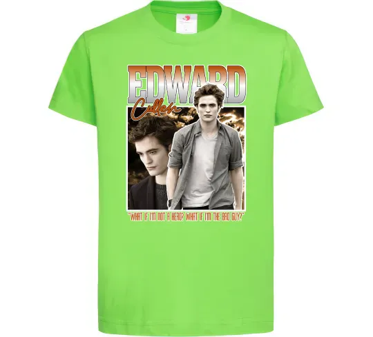 Детская футболка Edward Cullen Лаймовый фото