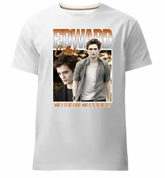 Чоловіча преміум футболка Edward Cullen Білий фото
