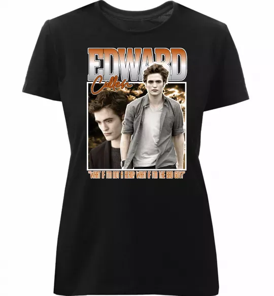 Женская премиум футболка Edward Cullen Черный фото