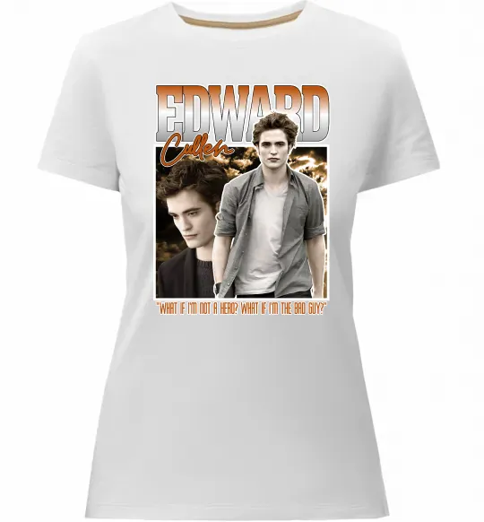 Женская премиум футболка Edward Cullen Белый фото