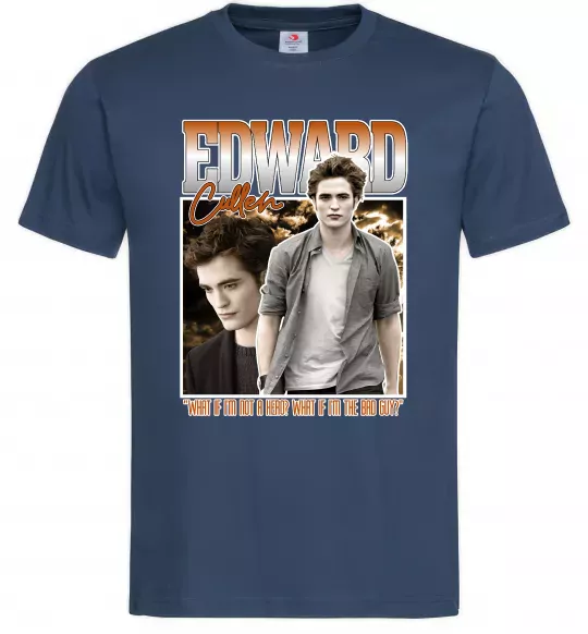 Мужская футболка Edward Cullen Темно-синий фото