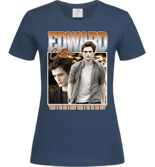 Женская футболка Edward Cullen Темно-синий фото