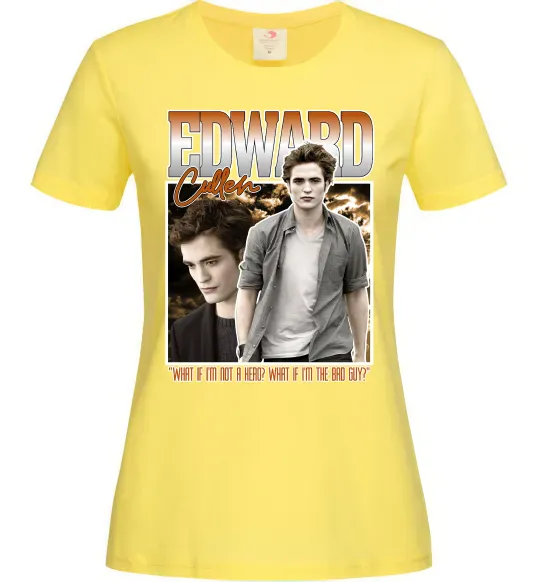 Женская футболка Edward Cullen Лимонный фото